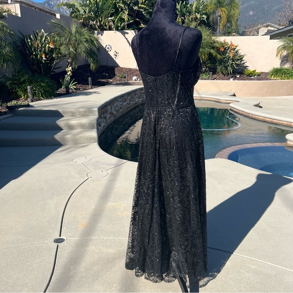 Windsor Black Lace Corset Dress Size 11 Cocktail Formal - Picture 8 of 17